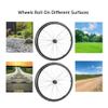 1 Pair of 22inch Inflatable Wheelchair Wheels, Replacement Parts for Wheelchair Rear Wheels, Manual Wheelchair Aluminum Alloy Tires with Bearing Axle Bar. view 4