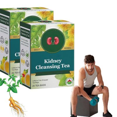 20 Bags/Box Traditional Healthy Organic Kidney Cleansing Tea, Chinese Kidney Cleanse Tea for Men (2 Box)