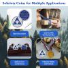 28 Years Sobriety Chips AA Coin Alcoholics Anonymous Medallion Sobriety Gifts for Men Women Recovery Chip Anniversary Token view 3
