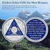 28 Years Sobriety Chips AA Coin Alcoholics Anonymous Medallion Sobriety Gifts for Men Women Recovery Chip Anniversary Token view 4