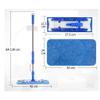 WADRBSW Blue Microfiber Hardwood Floor Mop Stainless Steel Handle and Extension,for Home Kitchen and All Floor Surfaces Practical Beauty Comes To pursue happiness view 4