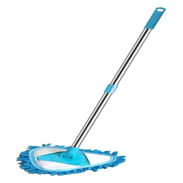 WADRBSW wet and dry mop 180 Degree Rotatable Adjustable Triangle Cleaning Mop Bathroom Floor Wall Window Household Cleaning Brush Tool Dust Mop cleaning mop Commemoration Day To pursue happiness