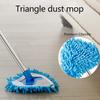 WADRBSW wet and dry mop 180 Degree Rotatable Adjustable Triangle Cleaning Mop Bathroom Floor Wall Window Household Cleaning Brush Tool Dust Mop cleaning mop Commemoration Day To pursue happiness view 2