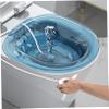Pastoralist Sitz Bath For Toilet, Bath For Toilet Hemorrhoids Postpartum Care, Perineal Soaking Bath Over The Toilet Seat, Collapsible Sitz Basin With Flusher (Transparent Blue) view 2