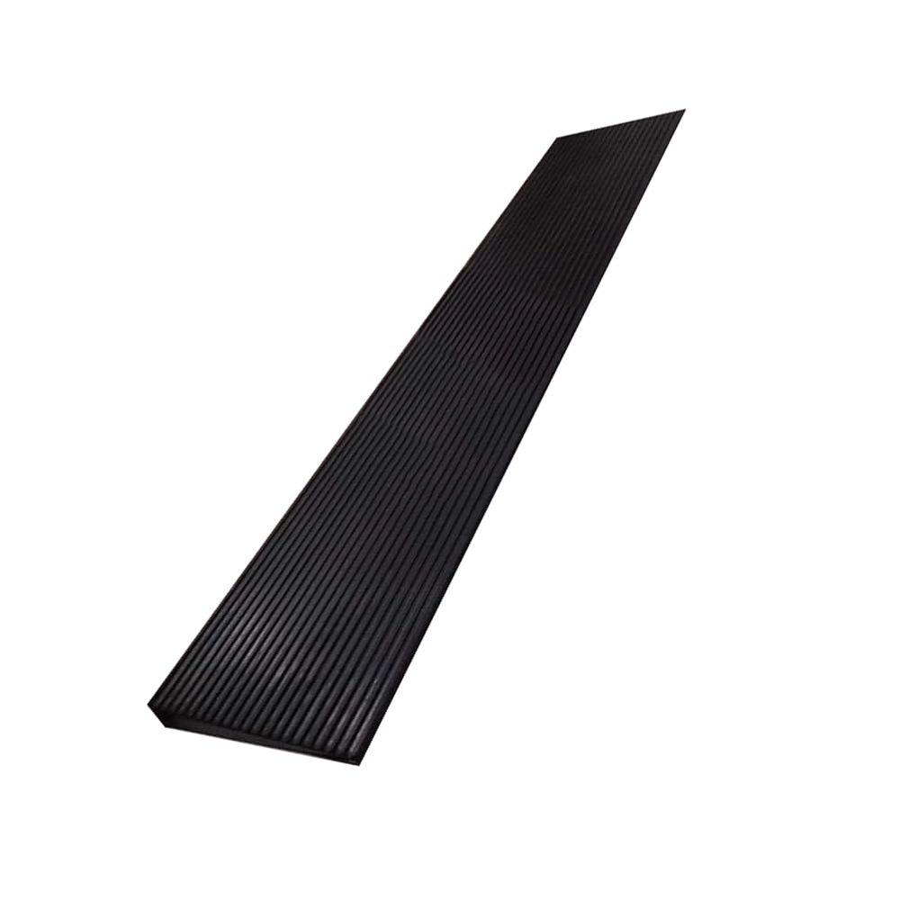 1.7 Inch Rise Threshold Ramp, 2,000 Pound Load Capacity, 35.4 Inch Wide Natural Rubber Power Wheelchair Ramp, Non-Slip Solid Rubber Threshold Ramp For Doorways, Wheelchairs, Bathrooms, Cuttable(90*25*