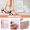 16 PCS Heel Grips, Clear Silicone Adhesive Tape, Shoe Strap Grip for Ladies Shoes, Anti-wear Back Foot Stickers, Gel Heel Strips Sling, for Sandals Sling Backs High Heel Pinch Protection view 3