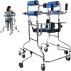 Portable Adult Walker, Adjustable Rehabilitation Standing Frame with 8 Wheels,Lightweight Walking Mobility Aid, Medical Rollator for Elderly, Disabled view 1