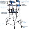 Portable Adult Walker, Adjustable Rehabilitation Standing Frame with 8 Wheels,Lightweight Walking Mobility Aid, Medical Rollator for Elderly, Disabled view 2