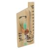 Sauna Thermometer Hourglass Sauna Thermometer Sand Timer 15 Minute Sand Timer Golden Wood 0 to 140 Celsius Degree Temperature Gauge Wall Mount Sauna Accessory view 3