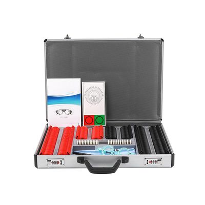 Optometry Equipment for Glasses, 26mm Clear Aperture, with Eye Scoop/titanium Try-on Stand/presbyopia Card/lens Box, Aluminum Case,Plastic Optical Trial Lens Equipment,for Eye Hospital Vision Test