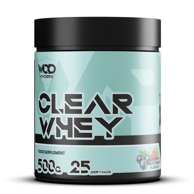 Clear Whey Isolate Protein Powder  Refreshing Protein Shake | Low Lactose, Easy Digesting & High in Protein | Ideal for Workout Recovery  500g, 25 Servings (500 Grams, Raspberry & Blackcurrant)