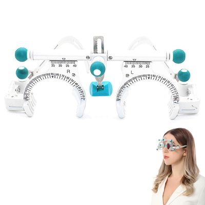 Adjustable Optical Optic Trial Lens Frame Eye Test Glasses Optometry Optician Easily Changeable Cylinder Axis Fully Adjustable Temple Length and Nose Rest,Half-Frame