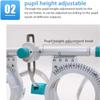 Adjustable Optical Optic Trial Lens Frame Eye Test Glasses Optometry Optician Easily Changeable Cylinder Axis Fully Adjustable Temple Length and Nose Rest,Half-Frame view 3