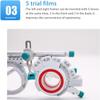 Adjustable Optical Optic Trial Lens Frame Eye Test Glasses Optometry Optician Easily Changeable Cylinder Axis Fully Adjustable Temple Length and Nose Rest,Half-Frame view 4