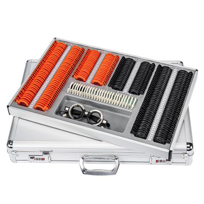 266 pcs Optical Trial Lens Kit, Plastic Rim Aluminium Case Optometry Optician Test with Trial Frame, Suitable for Optometry and Optician Glasses Testing and Fitting