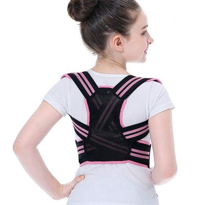 Trexflag Posture Corrector,Adjustable for Upper er Back Pain and Support Spinal Cord Posture Support Convenient for Neck (Pink M) charitable