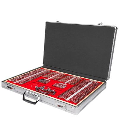 266 PCS Optical Trial Lens Set Adjustable Frame, Metal Rimmed Aluminum Box Trial Glasses Case Glasses Case, Free Optometry Test Trial Frame, Storage Case for Trial Lenses Suitable for Optometrists