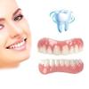 False Teeth Upper and Lower 1 Pcs Instant Veneers Dentures, Temporary Teeth Straightening Kit Clip in Veneers Teeth, Silicone Dentures Covers The Bad Teeth for Women and Men view 1