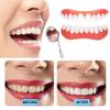 False Teeth Upper and Lower 1 Pcs Instant Veneers Dentures, Temporary Teeth Straightening Kit Clip in Veneers Teeth, Silicone Dentures Covers The Bad Teeth for Women and Men view 2