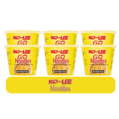 KO-LEE Go Cup Noodles 65g from Serendib | (6 Cups, Roasted Chicken)