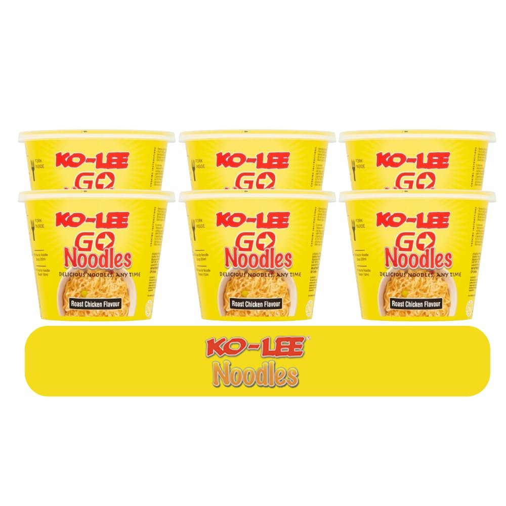 KO-LEE Go Cup Noodles 65g from Serendib | (6 Cups, Roasted Chicken)