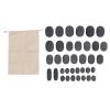 36 Pcs 4 Sizes Basalt Massage Stones, Professional Black Basalt Hot Stone Set, Basalt Hot Rocks Smooth Massage Rocks Kit Great for Spas, Massage, Relaxation and More view 1