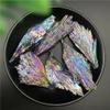 QINGQI Natural Stone Rainbow Titanium Black Tourmaline Aura Quartz Crystal Peacock Tail Decor Crafts Natural Quartz Crystals(50-80 grams) view 2