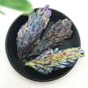 QINGQI Natural Stone Rainbow Titanium Black Tourmaline Aura Quartz Crystal Peacock Tail Decor Crafts Natural Quartz Crystals(50-80 grams) view 3