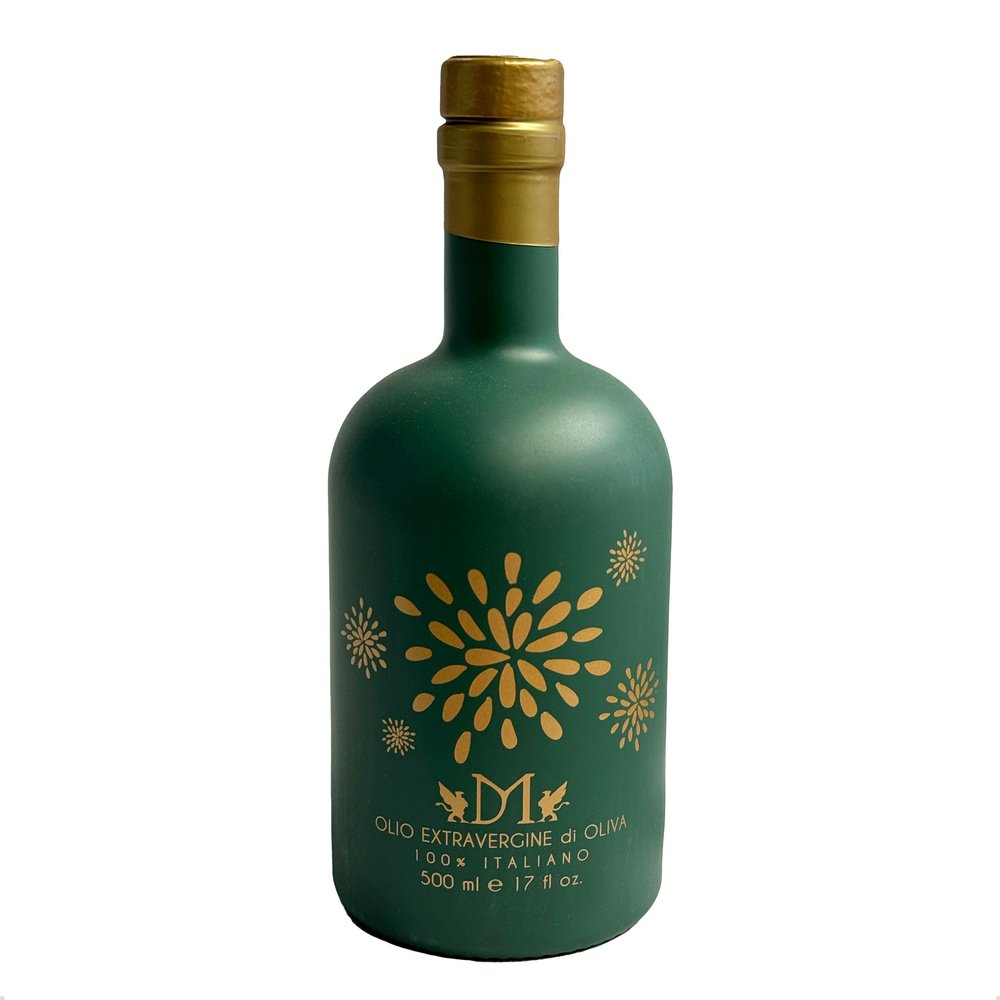 Aurora Extra Virgin Olive Oil, Italian Cold Pressed Olive Oil From Puglia, Perfect For Everyday Cooking, Marinades And Salad Dressings, Green Bottle, 500ML
