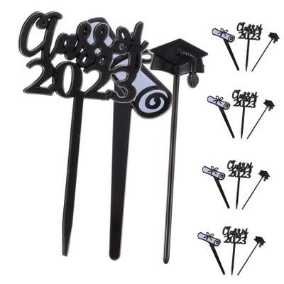 VILLFUL Congratulations Graduation Cupcake Toppers Photo Cake Topper Set Graduation Decorations for Desserts