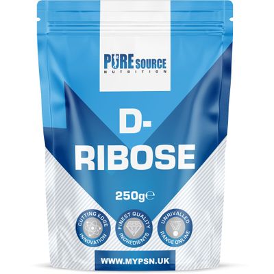 D-RIBOSE Powder 100% Pure Vegan D Ribose Great for Fatigue ATP Energy Levels by Pure Source Nutrition (250g)