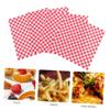 Amosfun 150sheets Greaseproof Paper Food Wrap Checkered Baking Paper Sandwich Cake Wrappers Liners for Burgers French Fries view 3