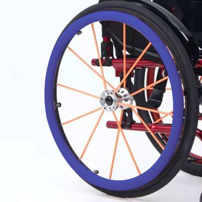 1 Pair 24 Inch Wheel chair Rear Wheel Cover Protective Sleeve Wheelchair Push Rim Covers Wheelchair Rear Wheel,C,24 inch