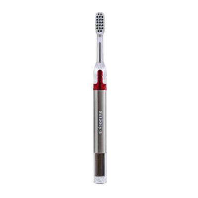 Soladey 3 Ionic Toothbrush, Solar Panels and TiO2 Semiconductor, 3 Row Honeycomb Bristle Red, You can Brush Without Toothpaste