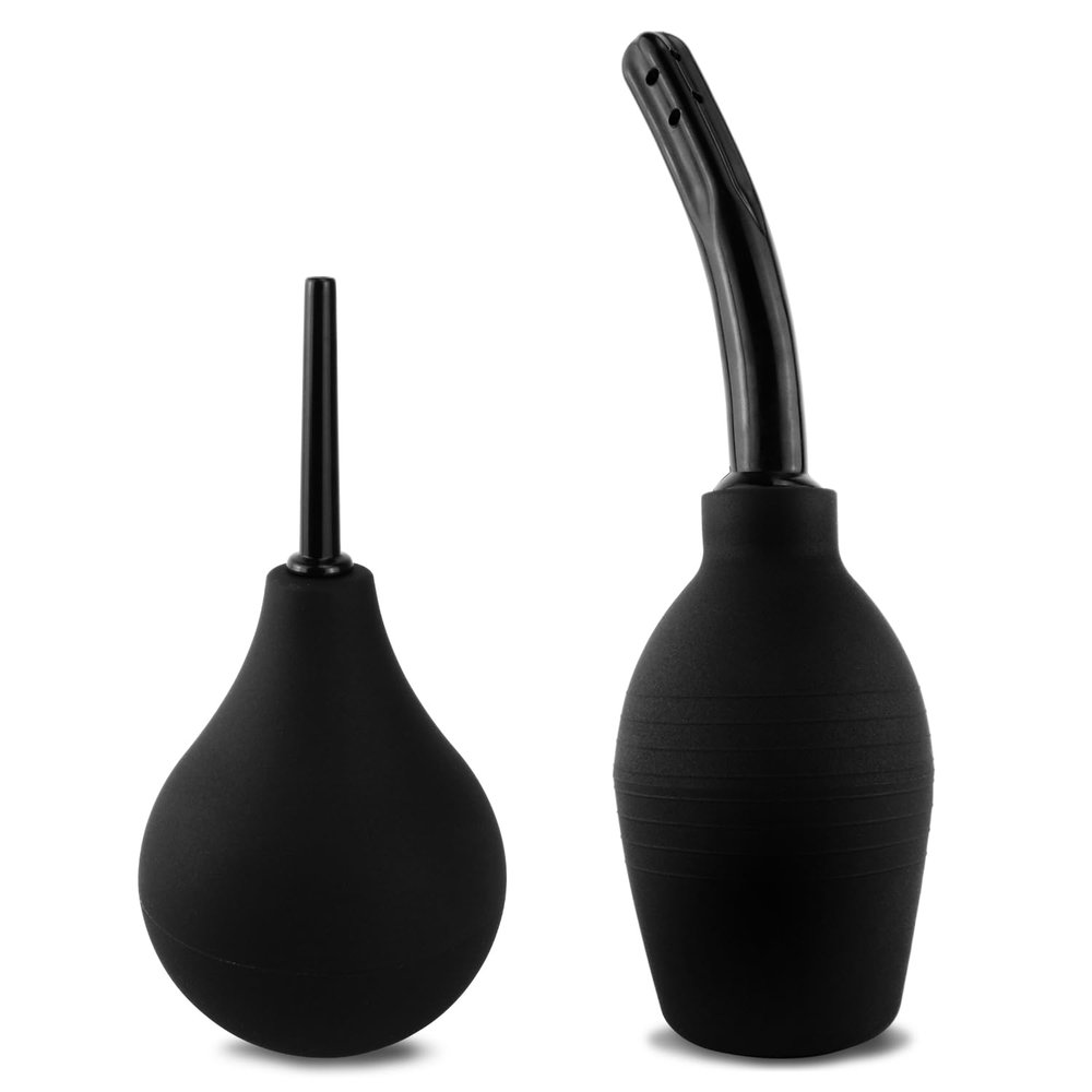 Morinbo 2PC Enema Bulb Douches Kit for Men & Women, 310ml and 210ml Ergonomic Douche Reusable Silicone, Easy to Use & Clean Douches for Women at Home