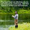 2Pcs Midge Head Net Mosquito Head Protecting Net Face Mesh for Mosquitoes Bugs Fly Insects Gnats Midges Encrypted Fine Mesh Insect Netting Cover for Outdoor Fishing Camping Hiking Climbing Walking view 2