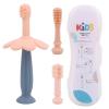Children's Manual Toothbrush, Silicone Toothbrush with Brush Heads, Portable Toothbrush for Kids, Manual Outdoor Portable Nursery Bathroom for Camping Toothbrush for Kids with Travels Case view 1