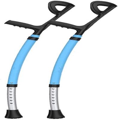 THIHIXEC Forearm Crutches Adjustable Cane Fracture Crutches Height Adjustable Anti-Skid Walking Stick Lightweight Arm Crutch