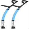 THIHIXEC Forearm Crutches Adjustable Cane Fracture Crutches Height Adjustable Anti-Skid Walking Stick Lightweight Arm Crutch view 1