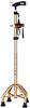 Canes Walking Stick Elderly Telescopic Four Legged Illuminated Walking Stick Non Slip Aluminum Alloy Height Adjustable,Gold,Gold Practical Star of Light view 1