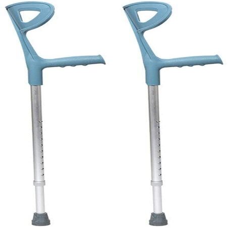 THIHIXEC Forearm Crutches Adjustable Aluminum Alloy Cane Height Adjustable Forearm Crutch Assistance Stability Elbow for Disabled Elderly Walking Aid