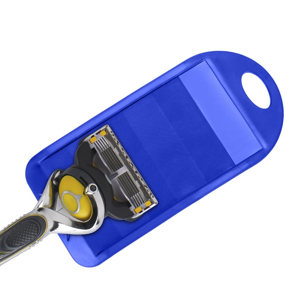 Linkidea Portable Razor Blade Cleaner, Rubber Hair Removal Tool for Razor Maintenance, Compatible with Gillette Fusion 5 Power, Fusion 5 ProGlide (Blue)