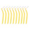 Angle Interdental Brushes, Angled Dental Brush for Teeth Cleaning, Easy & Simple Interspace Cleaning with Long Handle and Angled Neck for Braces Oral Cleaning, 1x 10 Brushes (Yellow, 0.7mm) view 1