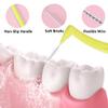 Angle Interdental Brushes, Angled Dental Brush for Teeth Cleaning, Easy & Simple Interspace Cleaning with Long Handle and Angled Neck for Braces Oral Cleaning, 1x 10 Brushes (Yellow, 0.7mm) view 3