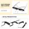 SZEOEOM Folding Reading Glasses Portable Pocket Readers Slim ultra-thin Compact readers Travel BlueLight Blocking Women Men (Transparent, 2, Dioptres) view 3