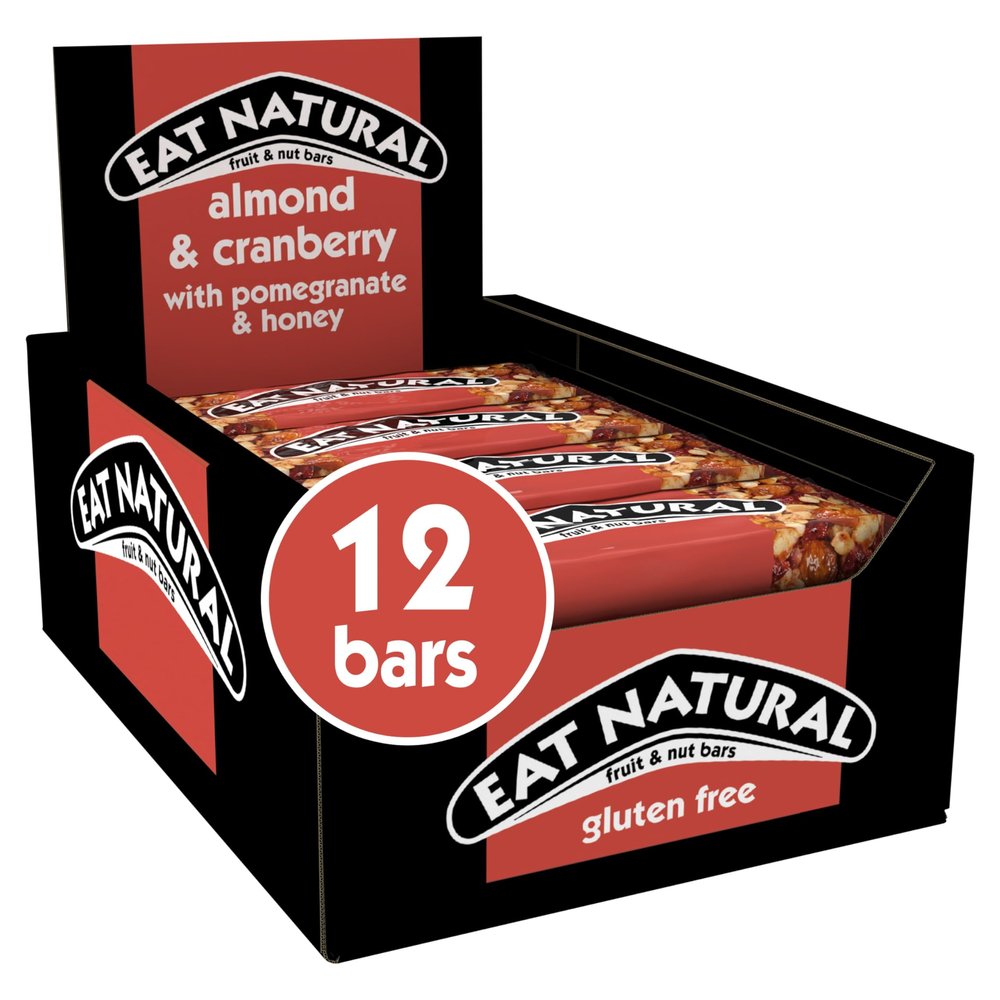 Eat Natural Fruit & Nut Bars Almond & Cranberry with Pomegranate & Honey Bars 12 x 40g