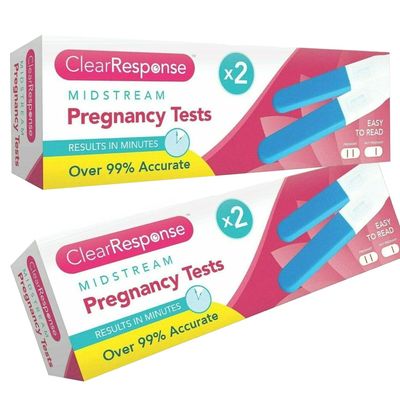 KAV Midstream Pregnancy Test 2-Pack 99% Accurate Early Detection, Fast Results in Under 1 Minute, Easy to Use First Response Home Pregnancy Test Kit