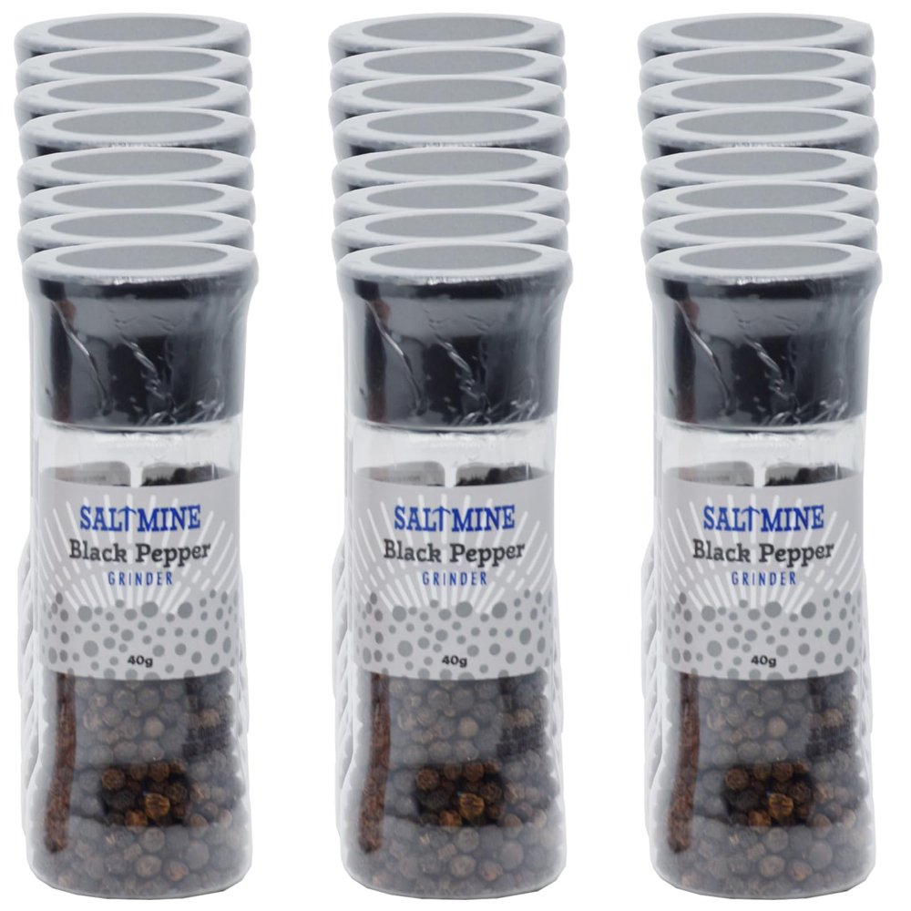 6x Saltmine Grinder - Black pepper- 100g