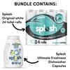 Splesh Cleaning Bundle of 3 Ply Toilet Roll White Original Scented, Soft & Quilted 24 Rolls with Splesh 3 in 1 Dishwasher Tablets Ultimate Freshness, Lemon Scent 150 Washes view 4
