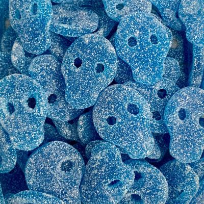 Clickin' It Candy Groovy Sweets Pick N Mix Grab Bag - Fizzy Blue Raspberry Skulls 250g